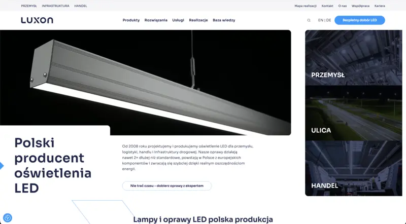 Luxon wsparcie w rozwoju i utrzymaniu strony internetowej - Case Study
