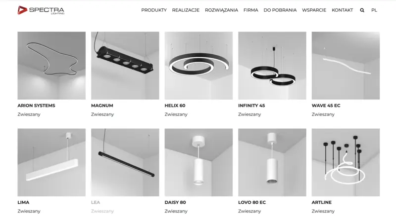 Spectra Lighting – platforma produktowa z integracją PIM i dedykowanym CMS - Case Study